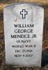 William George Meneice headstone